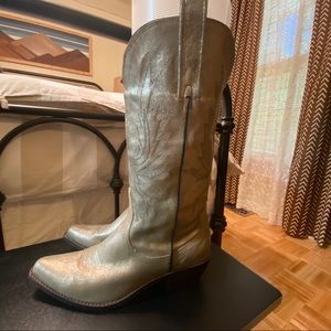 Gold Shimmer Cowgirl Boots